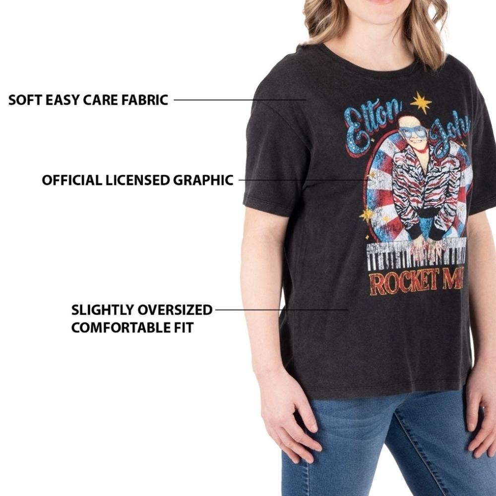 Elton John Rocket Man Licensed Band Tee XXL - Picture 3 of 11